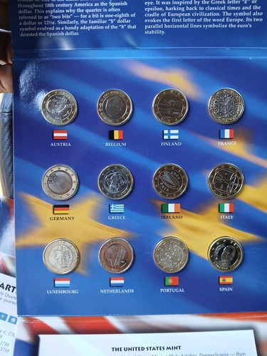 US Mint 2002: The 50 State Quarters & Euro Coin Collection (17 Coins) - Picture 2 of 3