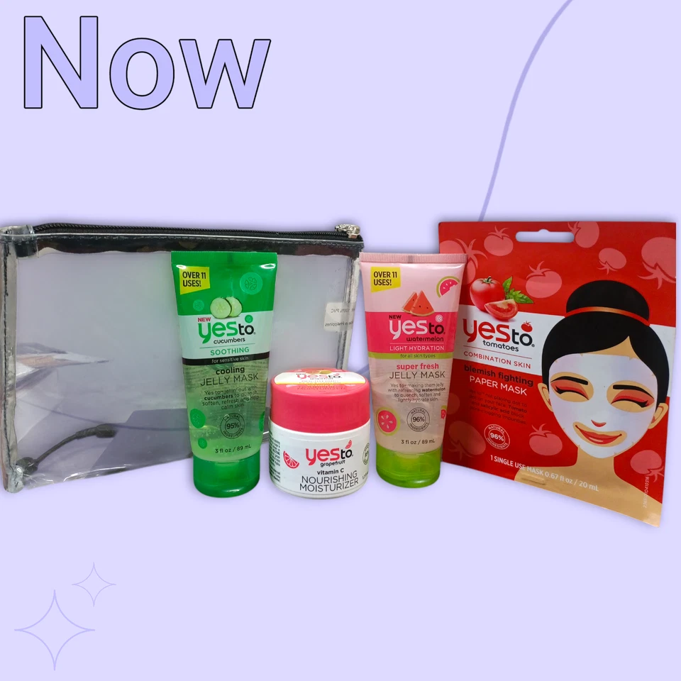 YES TO YESTO SKINCARE GIFT SET with Jelly Masks Vitamin C moisturizer Paper mask - Image 2 of 4