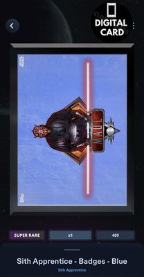 2016 Sith Apprentice Badges Blue Darth Maul - Super Rare Star Wars Card Trader