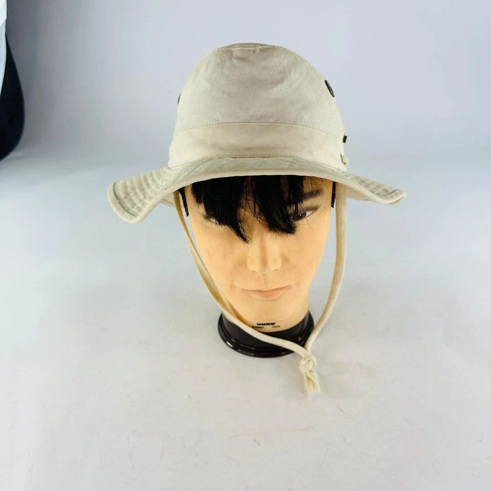 Sombrero Tilley Vintage Algodón Lona Safari Sombrero Talla 7 1/8 Gorra Cubo Marfil Crema Foto 2 de 4