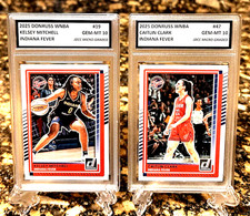 2 Caitlin Clark & Kelsey Mitchell 2025 DONRUSS WNBA #19,#47 GRADED GEM-MT 10 Lot