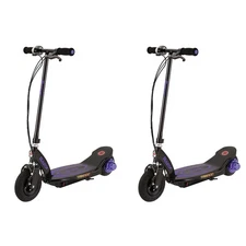 Razor Power Core E100 Electric Scooter, Purple (Certified Refurbished) (2 Pack)