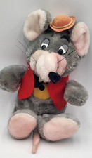 Vtg 1980s Chuck E Cheese Plush Mouse 18 Red V...