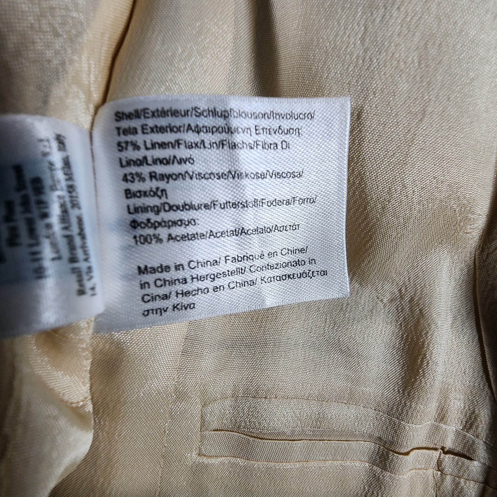 Brooks Brothers 346 Jacket Blazer Women's 10 Beige Linen Rayon Peak Lapel thumbnail 8