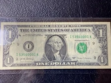 💎 RARE 2017 $1 FRN Bill ERROR Back To Front Wet Ink Transfer HARD FIND