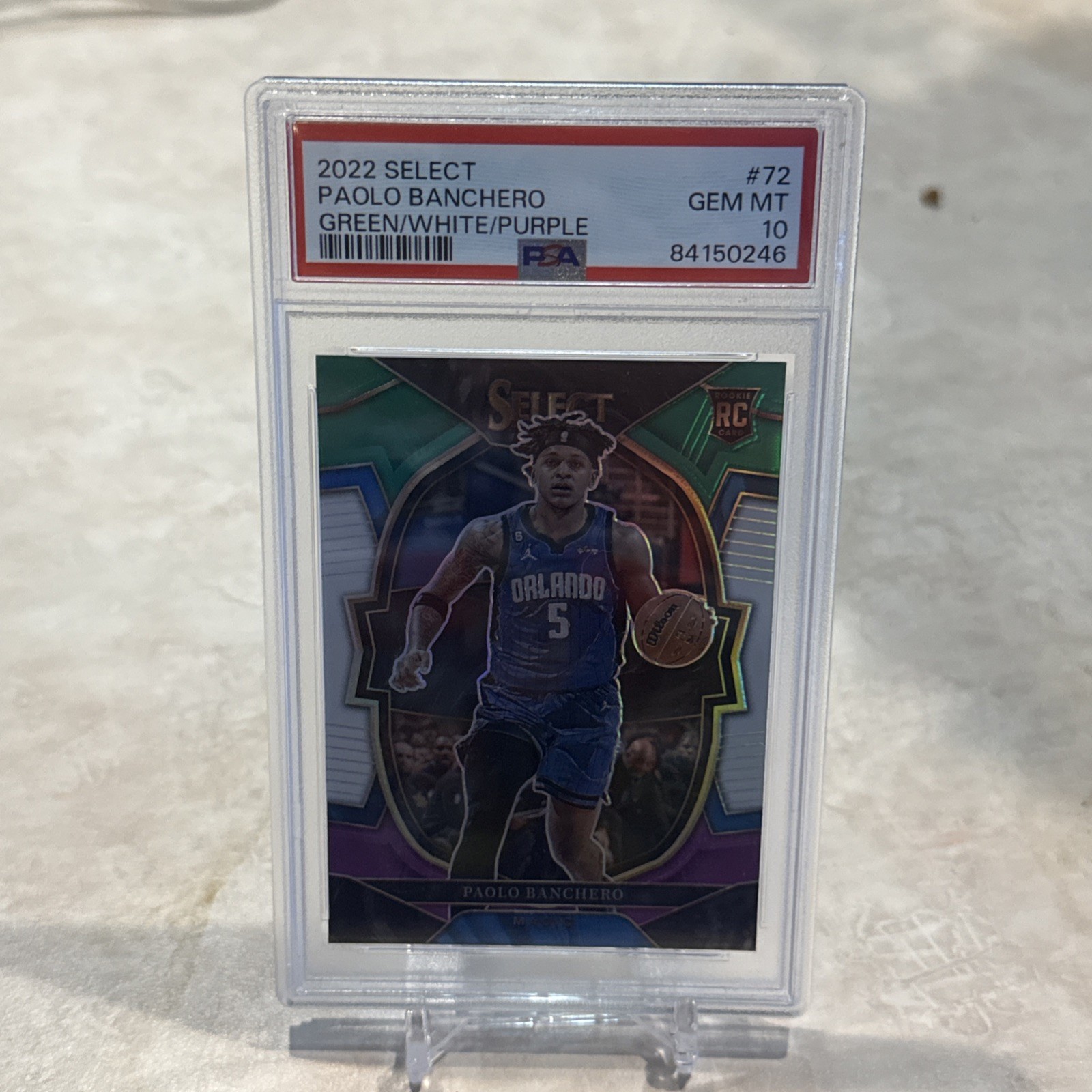 2022 Panini Select Concourse Paolo Banchero #72 Green/White/Purple (RC) PSA 10!