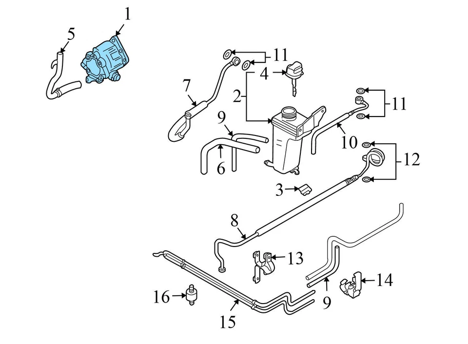 AUDI ALLROAD QUATTRO 2003-2005 4,2 L - Soporte de montaje de bomba de dirección asistida Foto 3 de 4