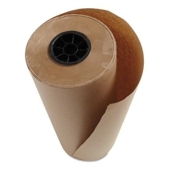 24" 40 # 900' Brown Kraft Paper Roll Shipping Wrapping Cushioning Void Fill - Image 2 of 2