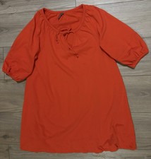 Anthropologie Orange Anais Tunic Dress Loose Fitting - Size Small