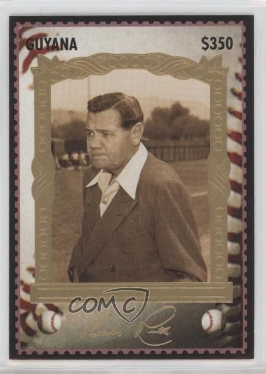 1994 Guyana Babe Ruth Sultan of Swat Stamp Cards $350 Babe Ruth #5 HOF 0b2
