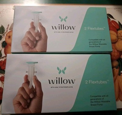 2 Willow Wearable Breast Pump Flextubes 2 Count Spare Use Replacement NEW