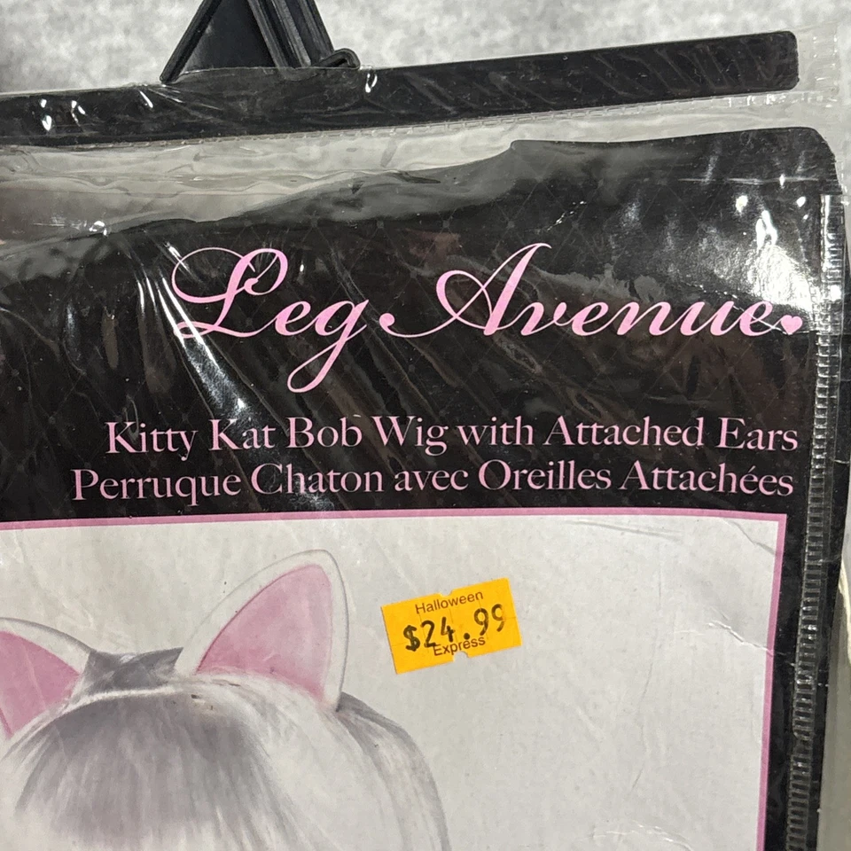 New Leg Avenue Kitty Cat Bob Costume Wig With Attached Ears Cosplay Halloween - Image 3 of 4