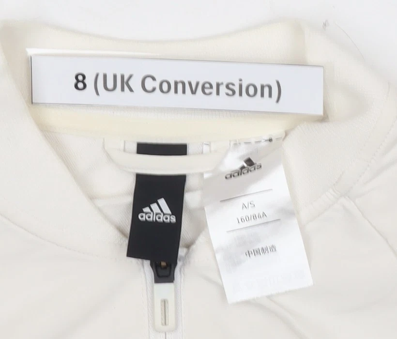 Adidas Women’s White Size 8 Track Jacket Full Zip Lightweight — 第 4/4 张图片