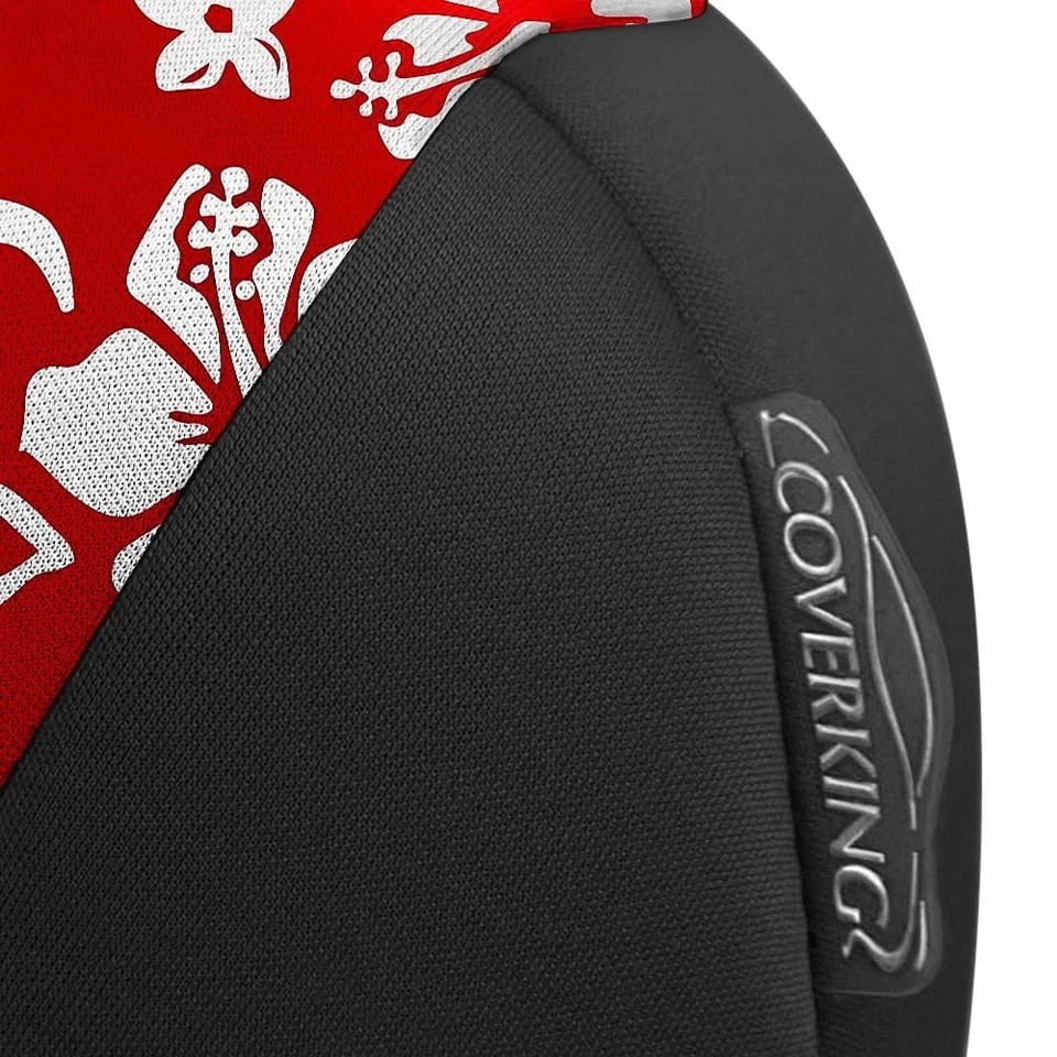 For Mercedes-Benz Sprinter 2500 19-24 Seat Cover Neosupreme 1st Row Black & Red - Image 3 of 4