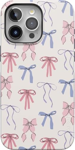 iPhone 15 Pro Max Coquette Girlie Pastel Bows Protective Case Military Grade