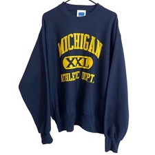 VTG 90  s Champion-Style Reverse Weave Michigan Wolverines Crewneck Sweatshirt XL