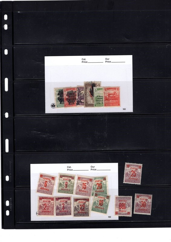 BH GOLDPATH: HUNGARY STAMP LOT OVERPRINTS & POSTAGE DUE BHS_001_152_23
