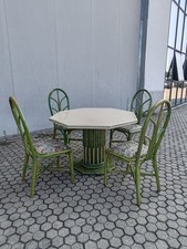 Set tavolo allungabile con 4 sedie in bambù