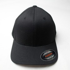 Yupoong Unisex Adult's Stretchy Solid Flexfit Fitted Hat WR4 Black Large/XL NWT