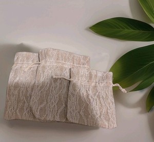 3 PACKS Med /Small Pack BURLAP BAG NATURAL JUTE DRAWSTRING Party Gift Wedding