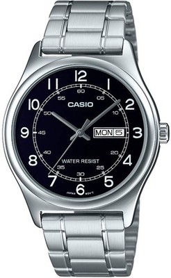 Casio MTP-V006D-1B2UDF HERREN UHR STAHL DATUM SCHWARZ DAY DATE 38mm UNTERPREIS