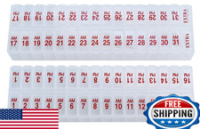 Twice-a-Day Monthly Large Pill Organizer Set - AM and PM Medication Organizer fo