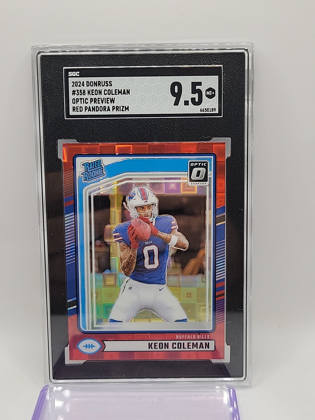 2024 Donruss KEON COLEMAN Red Wave Optic Preview SGC 9.5