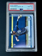 FERNANDO TATIS JR. 2019 TOPPS ROOKIE RC BASEBALL CARD #410 PSA 10 GEM MINT. rookie card picture
