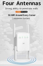 1200Mbps WiFi Range Extender Repeater Wireless Amplifier Router Signal Booster