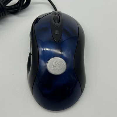 Logitech MX510 Optical Wired Scrolling USB Performance Gaming Mouse - Blue