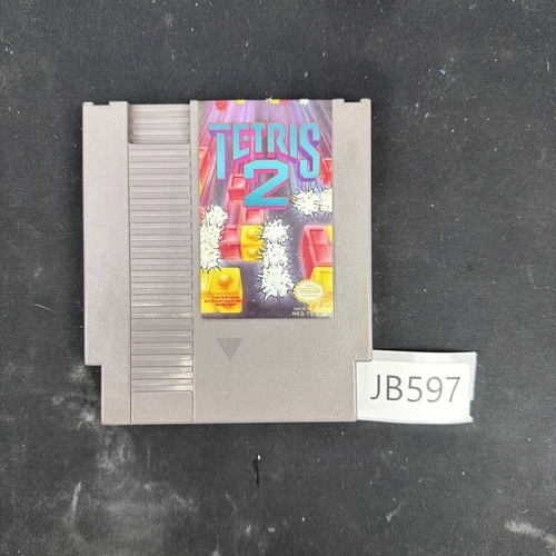 Tetris 2 Nintendo NES Authentic Tested Working Video Game Retro Vintage JB597