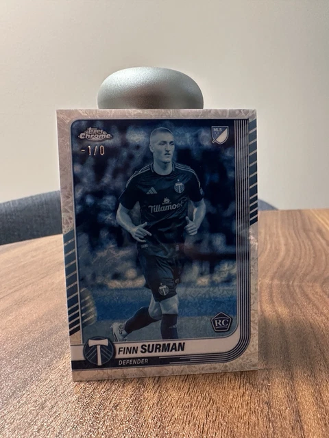 2025 Topps Chrome MLS Finn Surman RC -1/0 Frozen Fractor Timbers Rookie #160