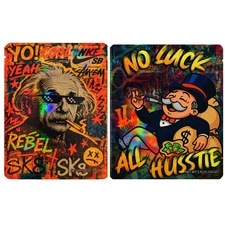 50PC- Mylar bags 3.5 gram design sealable Smell -Proof Food Storage (2 Designs)