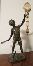 Antique Junghans Cricket Player Mystery Swinger Clock German Swinging Pendulum