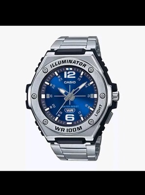Casio MWA100HD-2AV,  Men's Stainless Steel Band, 100 Meter WR, Illuminator, NEW