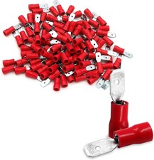 100-Pack 0.187 Male Quick Disconnect Spade Connectors 22- Number of Items: 100