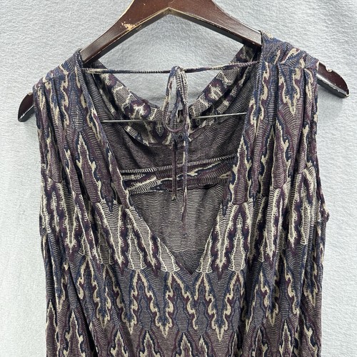 Isabel Marant Etoile Kleid Damen 2 kleine Ikat Print Strick ärmellos leise Lux - Bild 8 von 17