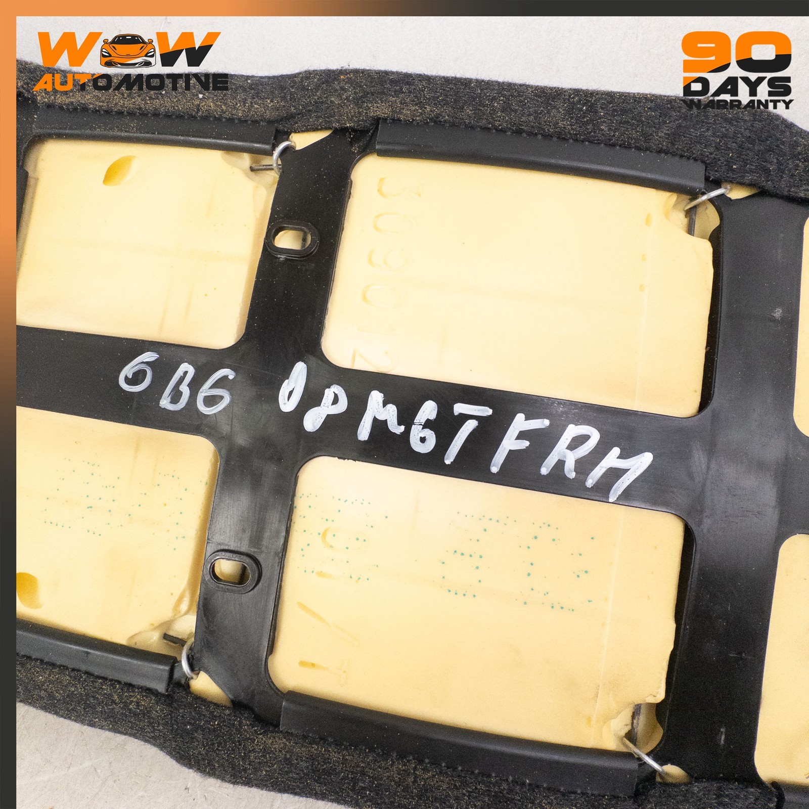 08-13 MASERATI GRANTURISMO FRONT RIGHT PASSENGER SIDE BUCKET SEAT BACK PADING OE