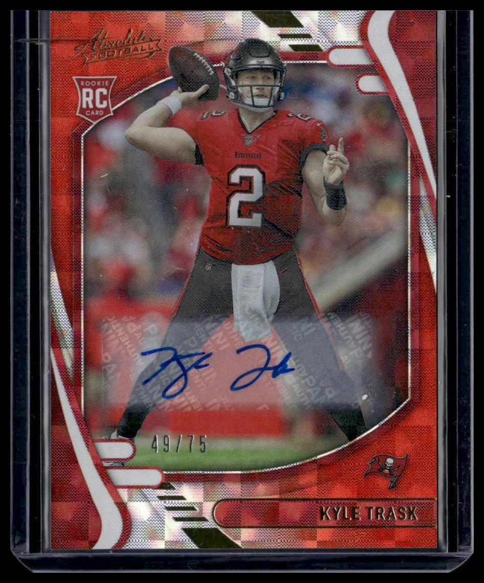 Kyle Trask Panini Absolute #121 Autograph Spectrum Red
