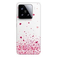 Silicone Case - Xiaomi 15 Compatible - Pink Heart Confetti Design