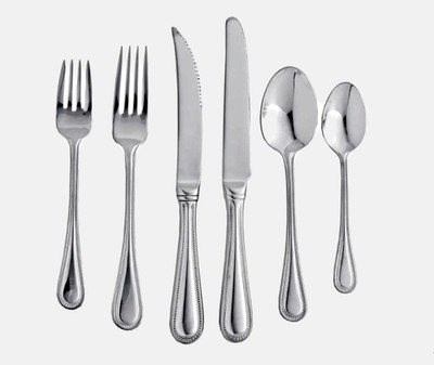 St. James Euro Bead 18/10 Stainless Steel 77pc Flatware Set - Service for 12
