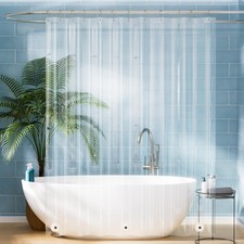 Waterproof PEVA Shower Curtain Liner 72x75 with Magnets Grommets