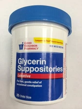 GNP GLYCERIN SUPPOSITORY PEDIATRIC 25CT