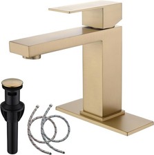 Brushed Gold Single Handle Bathroom Faucet