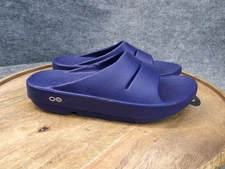 Oofos Womens OOahh Blue Slip On Recovery Slides Sandals Comfort Size 37 US 6