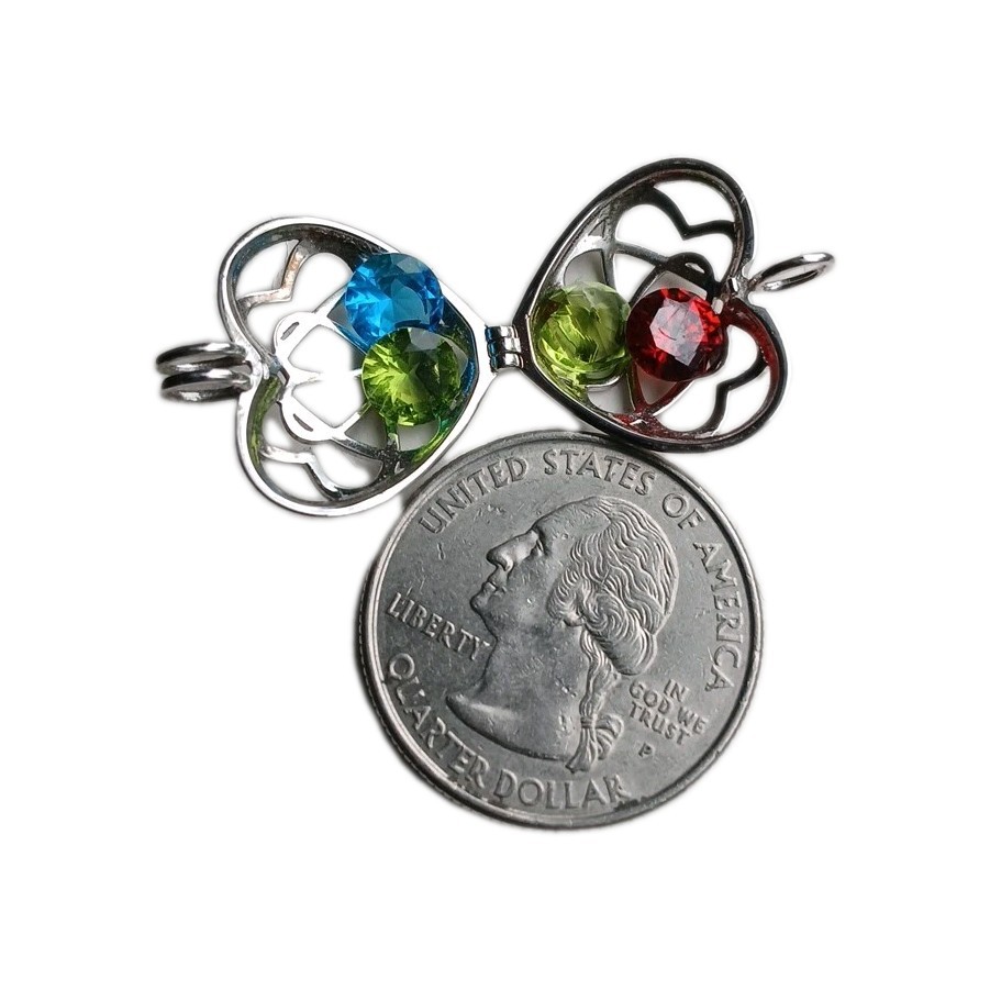 Personalized Interlocking Hearts with Birthstone … - image 6