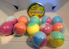 Crayola Scented Bath Bombs Bubble Gum Cotton Candy Grape  Lemon 12 Count