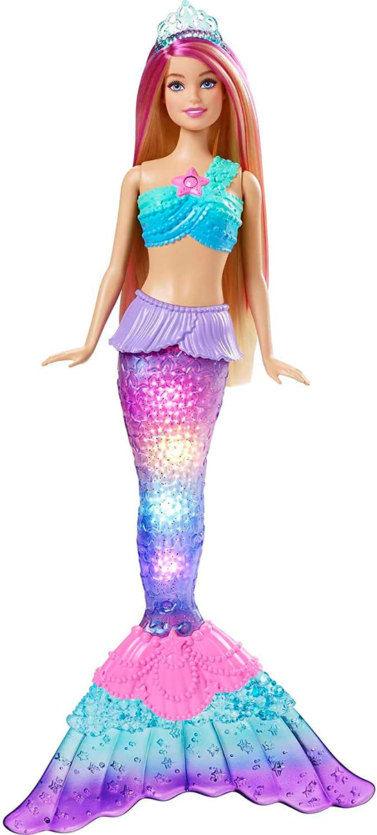 Muñeca Barbie Dreamtopia Sirena Con Cola Brillante Activada Por