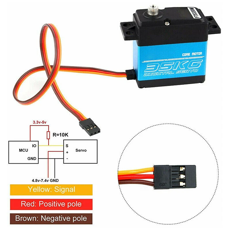 2x FT5330M 35kg Digital Servo Metallgetriebe Lenkgetriebe für RC Car Boat Robot - Bild 3 von 4