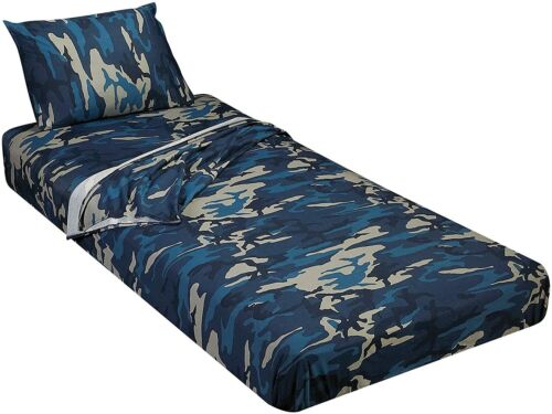 Juego de sábanas de campamento de camiseta de algodón 100 % peinada 1 ajustada/cuna/funda de almohada - Imagen 9 de 75